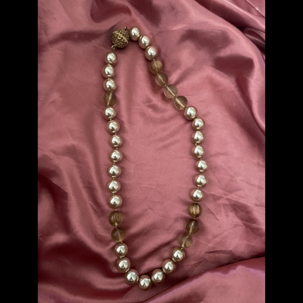Pearl style necklace brown Stella dot
